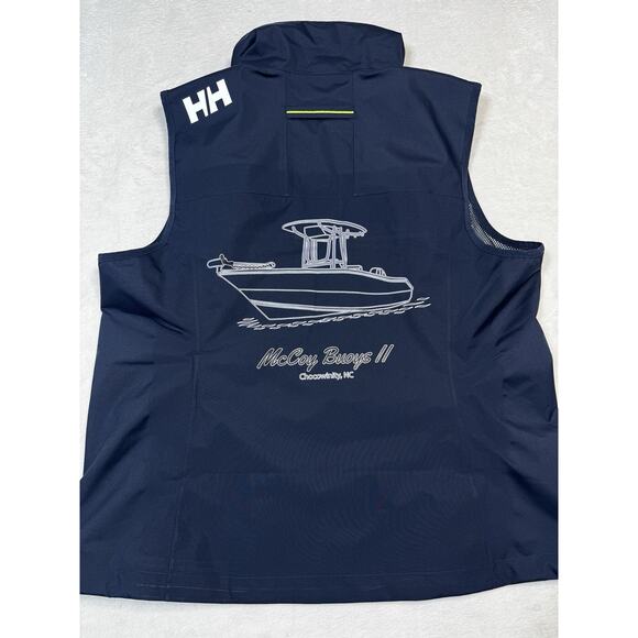 Helly Hansen Crew Vest XL Navy Softshell Windproof Water-Resistant Note-Has Logo - Picture 6 of 12